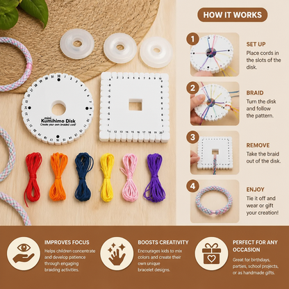 DIY Kumihimo Bracelet Making Kit for Kids
