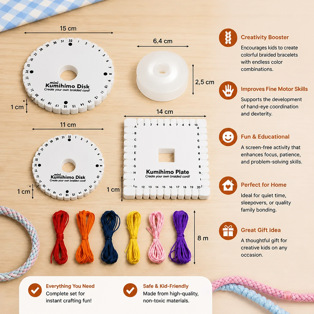 DIY Kumihimo Bracelet Making Kit for Kids