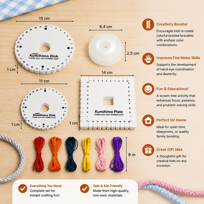 DIY Kumihimo Bracelet Making Kit for Kids