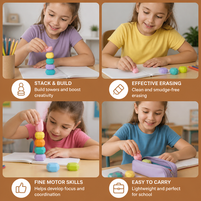 Stack & Build Gem Eraser Set