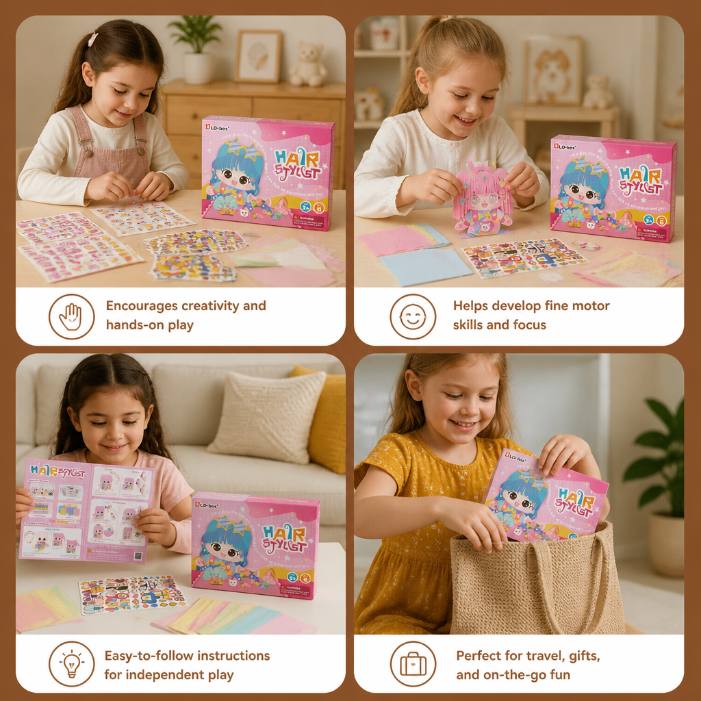DIY Hair Stylist Craft Kit for Kids
