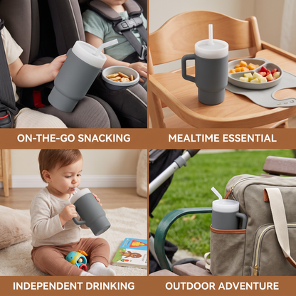Leakproof Silicone Toddler Straw Cup