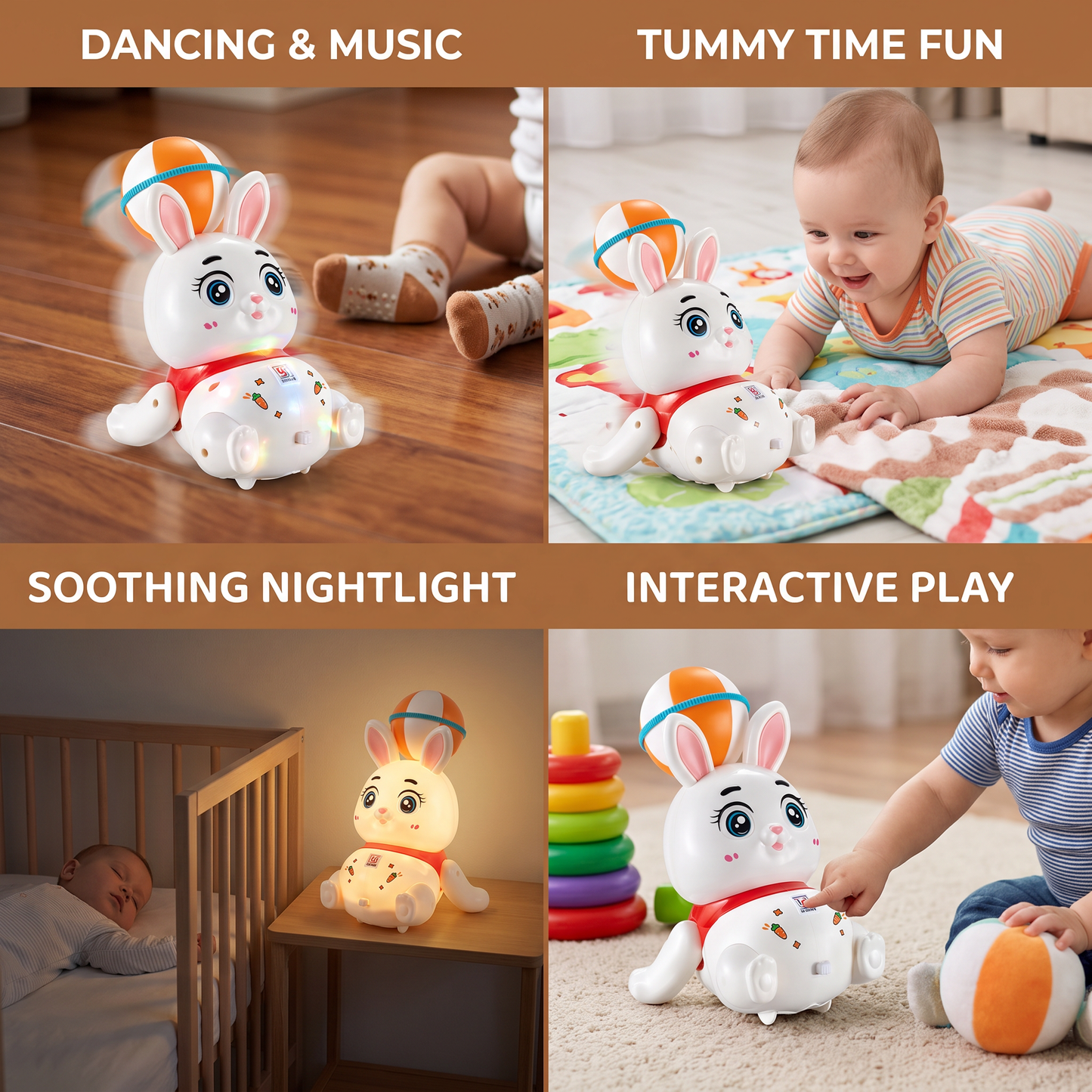 Interactive Dancing Rabbit Toy – Lights, Music & Fun Movement