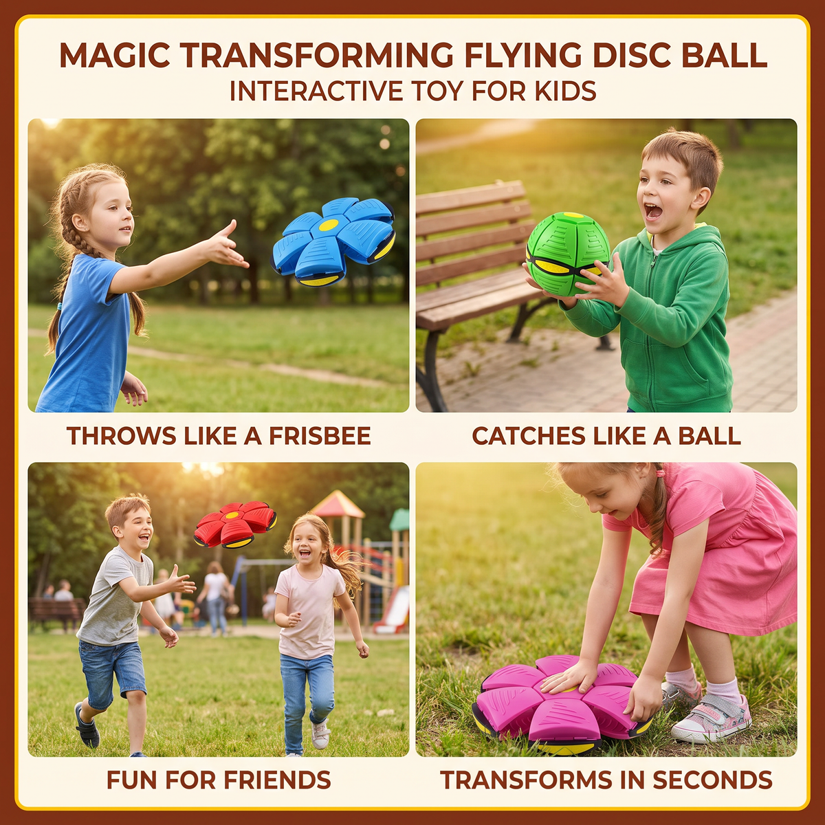 Magic Transforming Flying Disc Ball – Interactive Toy for Kids