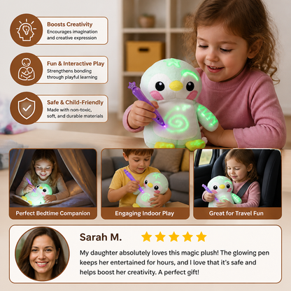 Magic Plush with Glow Drawing Pen – Interactive Light-Up Cuddly Toy for Kids