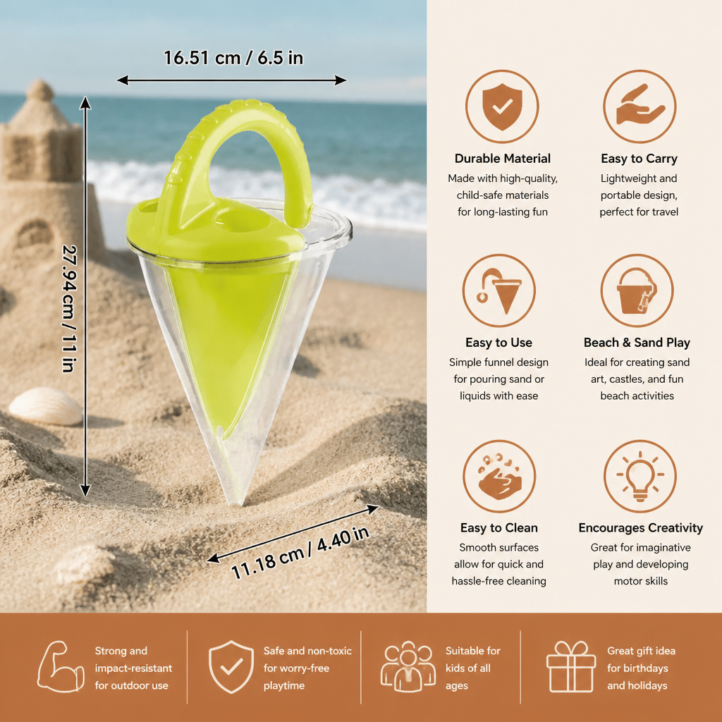 Kids Beach Sand Funnel Toy for Drawing and Pouring