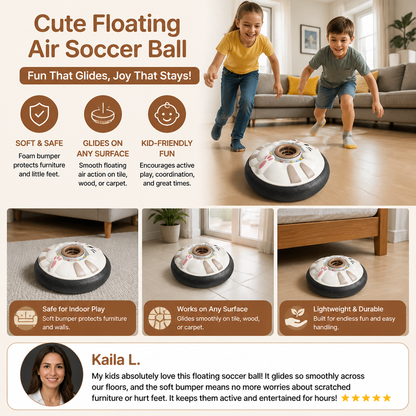 Cute Floating Air Soccer Ball with Soft Foam Bumper