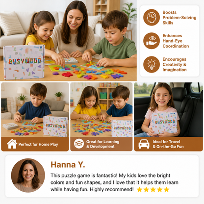 Wooden  Shape Matching Puzzle Family Game