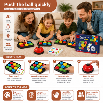 Educational Color Pattern Match Family Bell Game