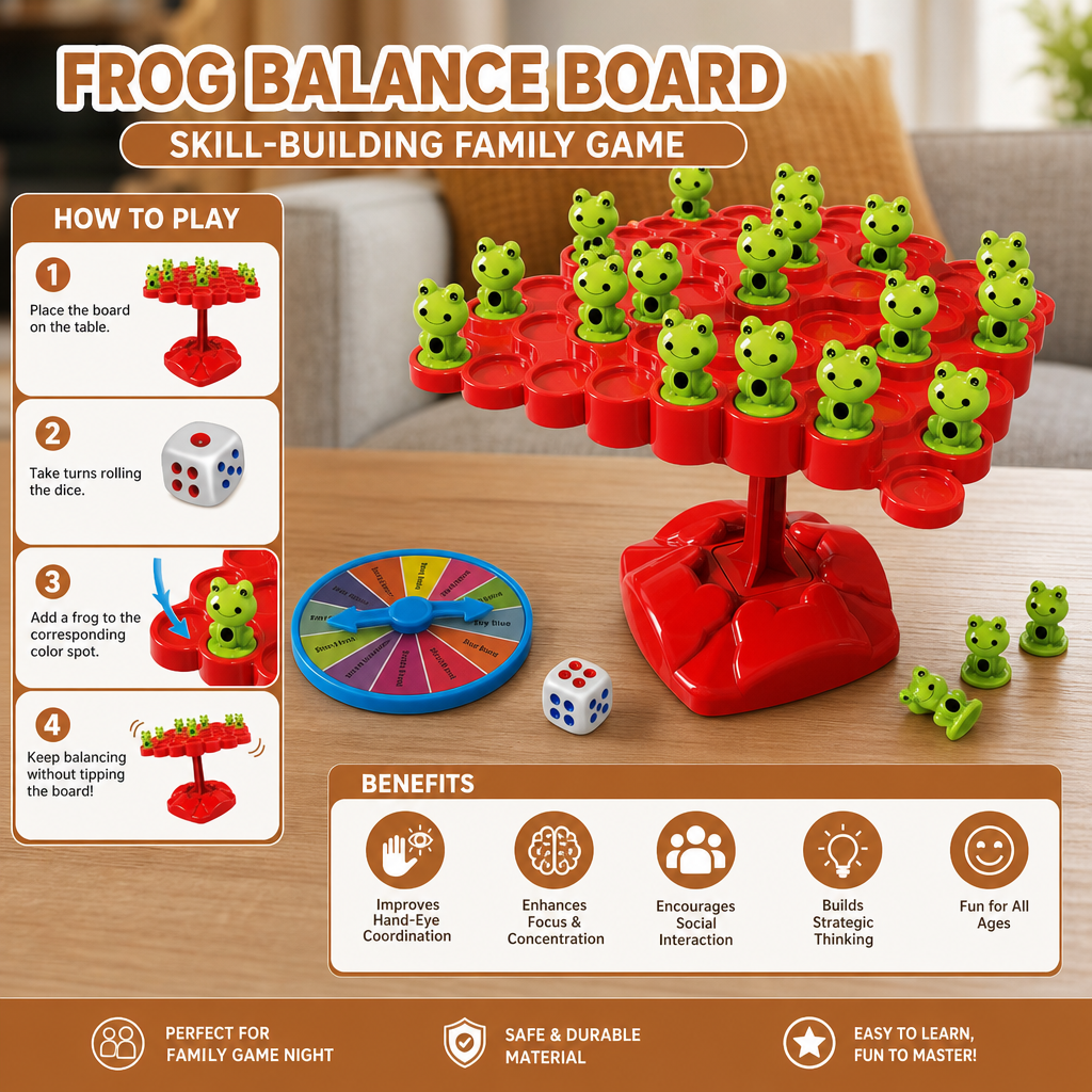 Frog Balance Board – Skill-Building Family Game
