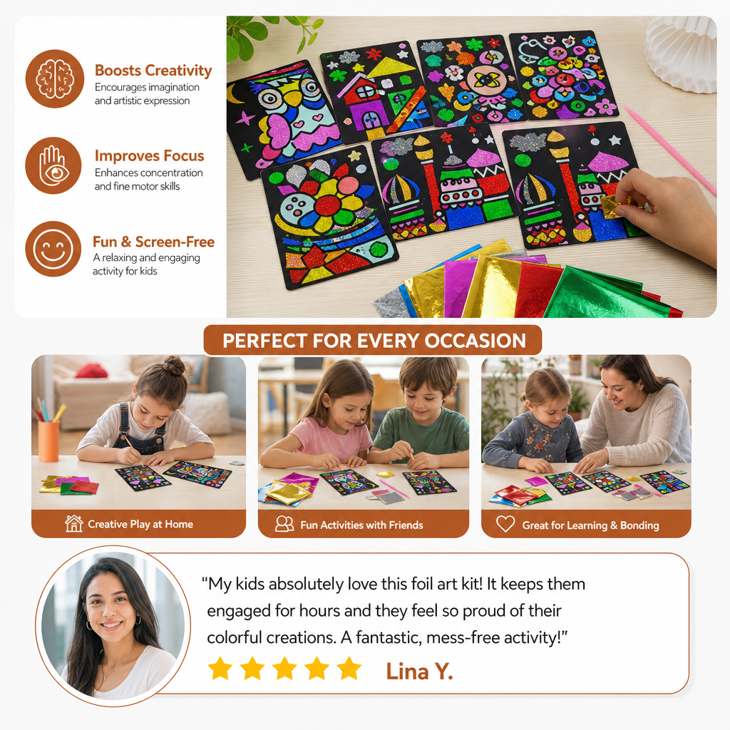 DIY Foil Art Craft Kit for Kids