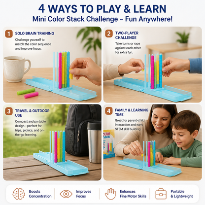Mini Color Stack Challenge – Portable Brain Training Game