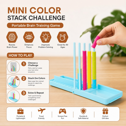 Mini Color Stack Challenge – Portable Brain Training Game