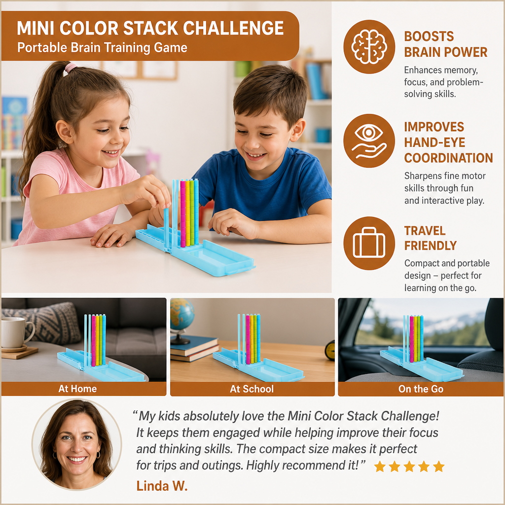 Mini Color Stack Challenge – Portable Brain Training Game