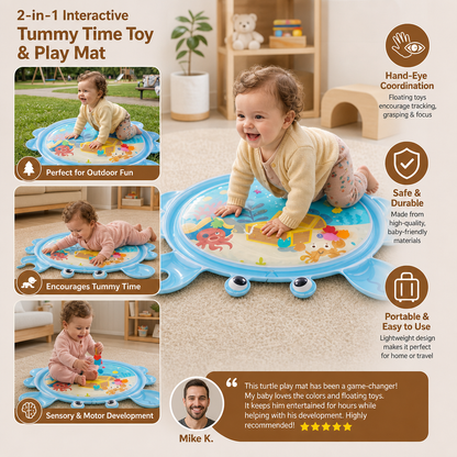 2in1 Interactive Tummy Time Toy & Play Mat