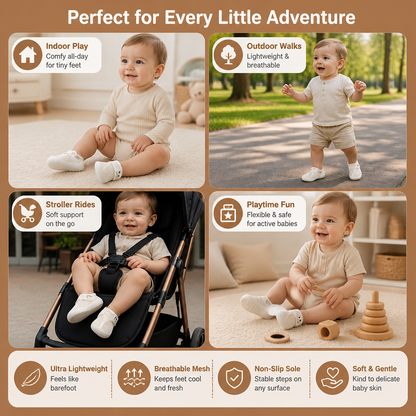 Comfortable Baby Shoes with Soft, Non-Slip Soles