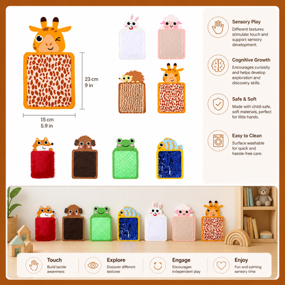Tactile Animal Cushions (Set of 8)
