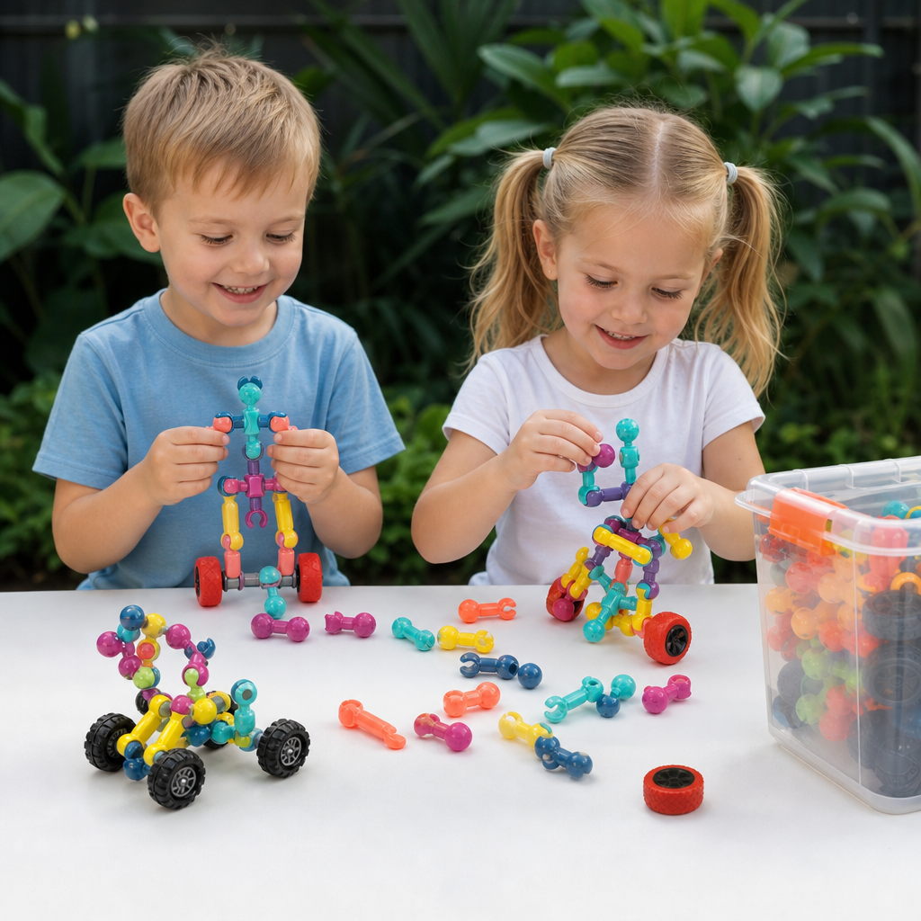 Educational DIY Building Set with Movable Joints
