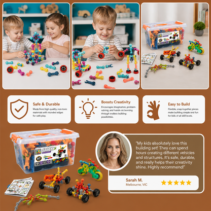 Educational DIY Building Set with Movable Joints