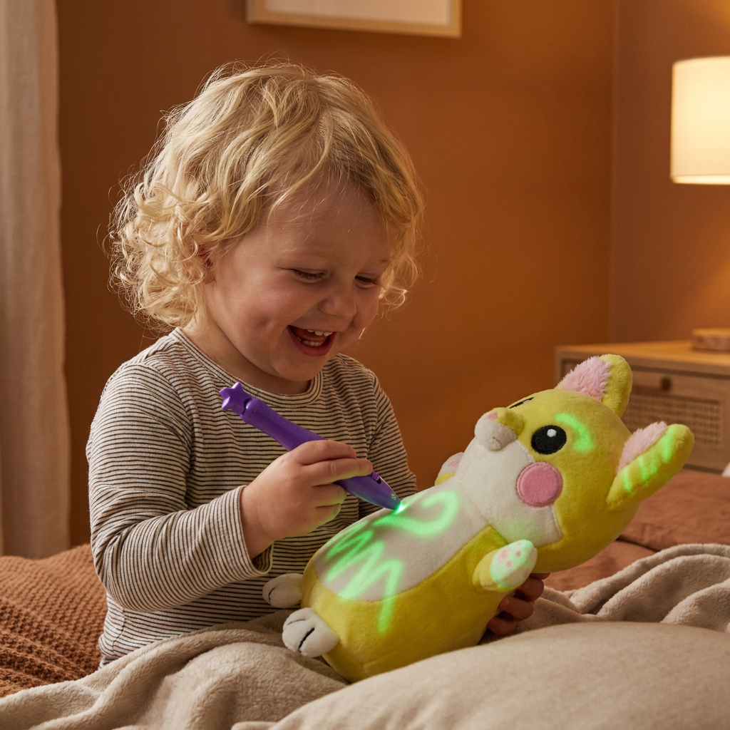 Magic Plush with Glow Drawing Pen – Interactive Light-Up Cuddly Toy for Kids