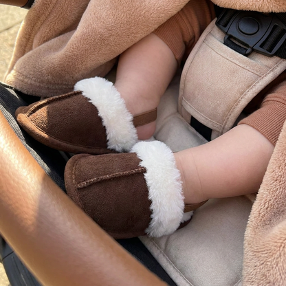 Fluffy Baby & Toddler Slippers with Soft Plush Lining and Non-Slip Soles
