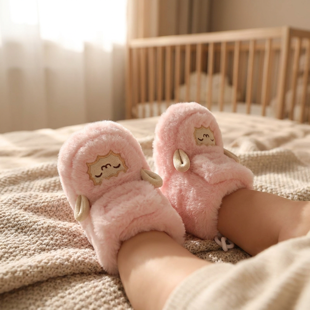 Warm & Cozy Fleece-Lined Baby Booties with Soft Non-Slip Soles