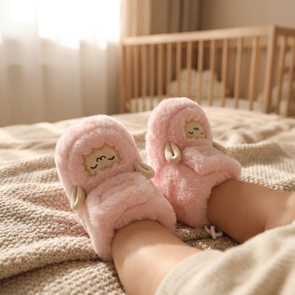 Warm & Cozy Fleece-Lined Baby Booties with Soft Non-Slip Soles