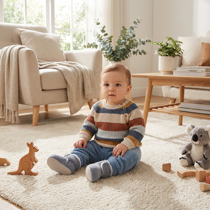 Warm & Cozy Plush Baby Booties with Soft, Non-Slip Soles