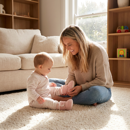 Warm & Cozy Plush Baby Booties with Soft, Non-Slip Soles