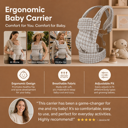 Ergonomic Baby Carrier – Breathable & Adjustable