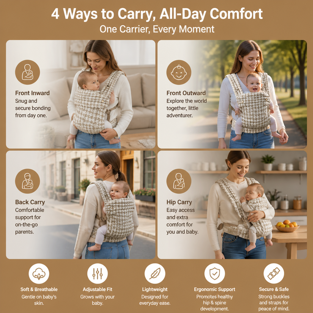 Ergonomic Baby Carrier – Breathable & Adjustable
