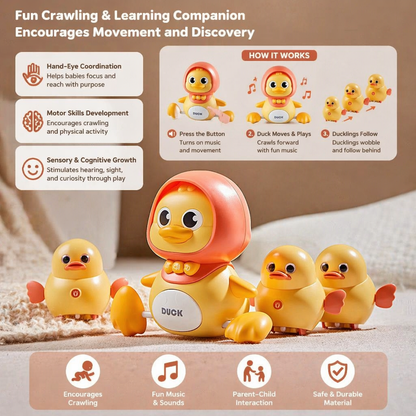 Musical Duck Family Crawling & Learning Toy for Babies