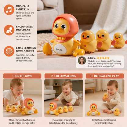 Musical Duck Family Crawling & Learning Toy for Babies