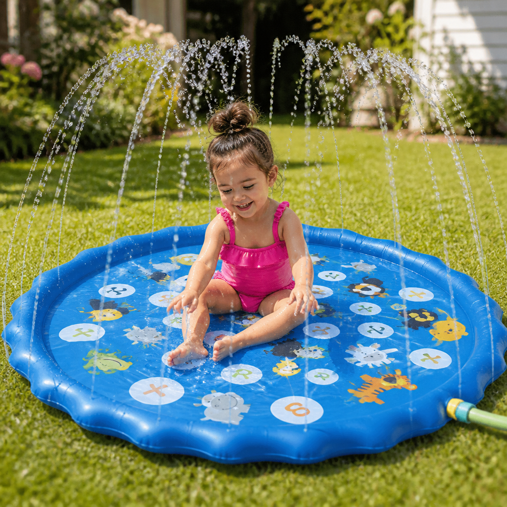 Inflatable Kids Splash Pad with Sprinkler – Outdoor Water Play Mat for Garden & Beach
