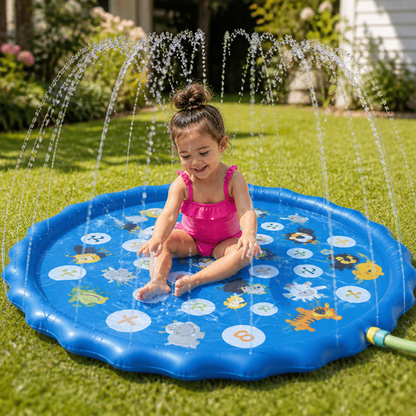 Inflatable Kids Splash Pad with Sprinkler – Outdoor Water Play Mat for Garden & Beach
