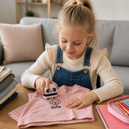 Personalized Kids’ Permanent Name Stamp for Clothing & School Supplies