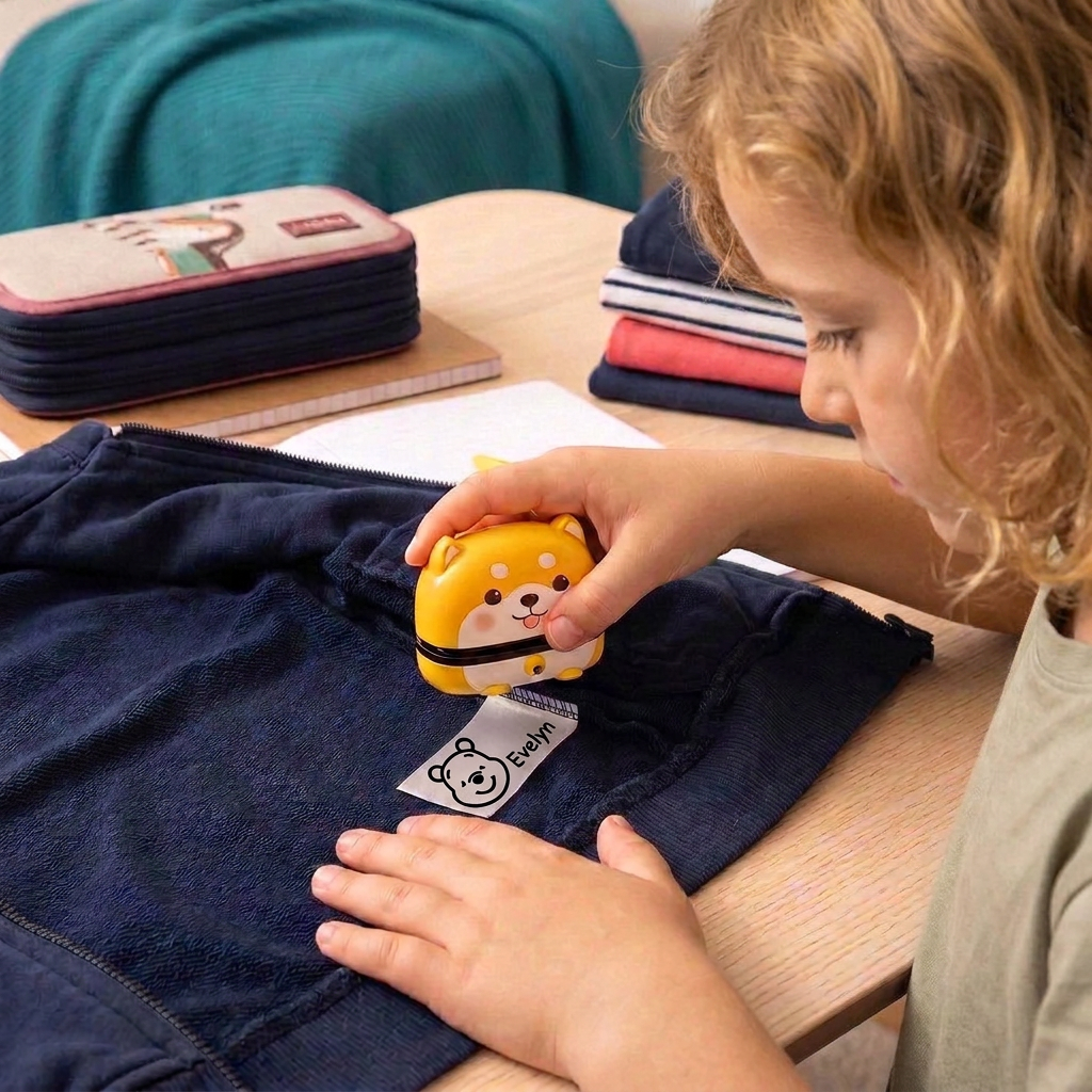 Personalized Kids’ Permanent Name Stamp for Clothing & School Supplies