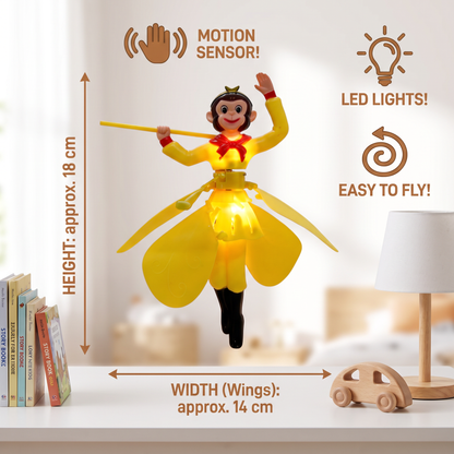 Interactive Flying Monkey Toy with Motion Sensor & LED Lights