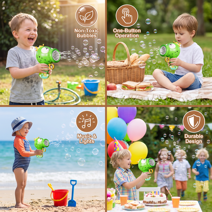 Cute Automatic Bubble Machine – Electric Bubble Blower for Kids