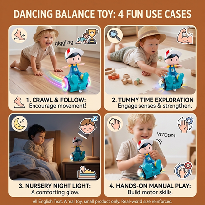 Interactive 360° Dancing Balance Toy with Lights & Music