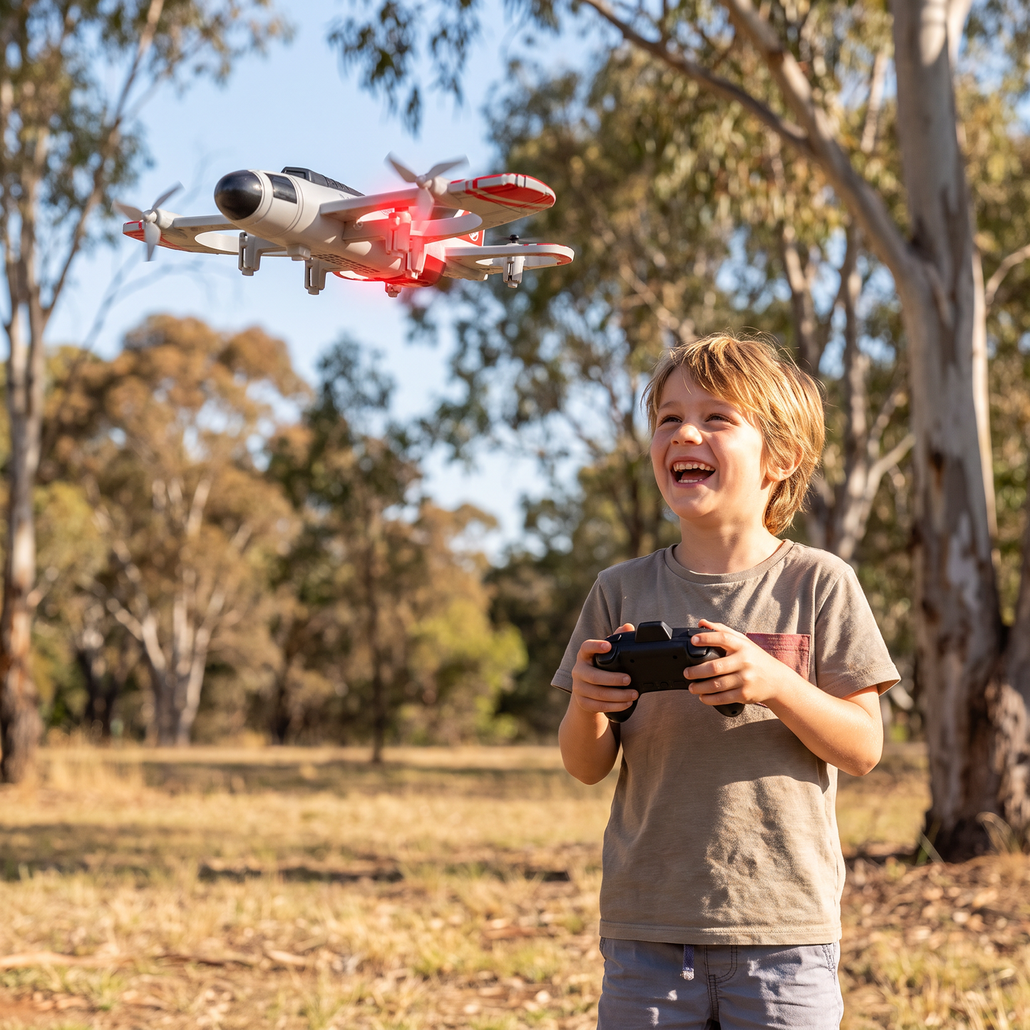 2-in-1 Remote Control Fighter Jet & Drone Toy
