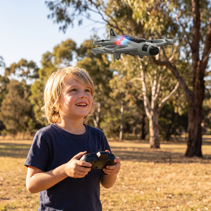 2-in-1 Remote Control Fighter Jet & Drone Toy