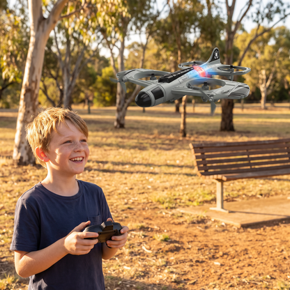 2-in-1 Remote Control Fighter Jet & Drone Toy