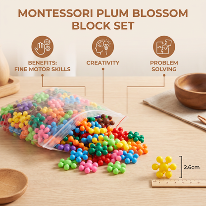 Montessori Plum Blossom Building Block Set