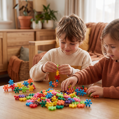Montessori Plum Blossom Building Block Set