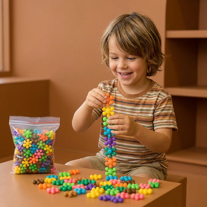 Montessori Plum Blossom Building Block Set