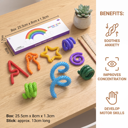 Sensory Fidget Sticks – Soothing Twisty Toys for Stress Relief