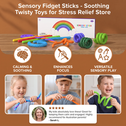 Sensory Fidget Sticks – Soothing Twisty Toys for Stress Relief
