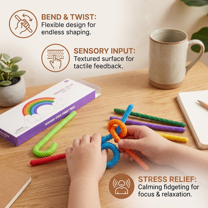 Sensory Fidget Sticks – Soothing Twisty Toys for Stress Relief
