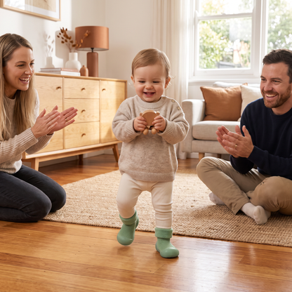 Warm Baby Walking Sock Shoes with Soft Non-Slip Soles
